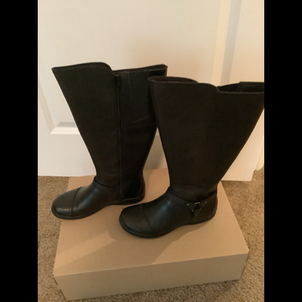 Wide Calf Tall Leather Boot